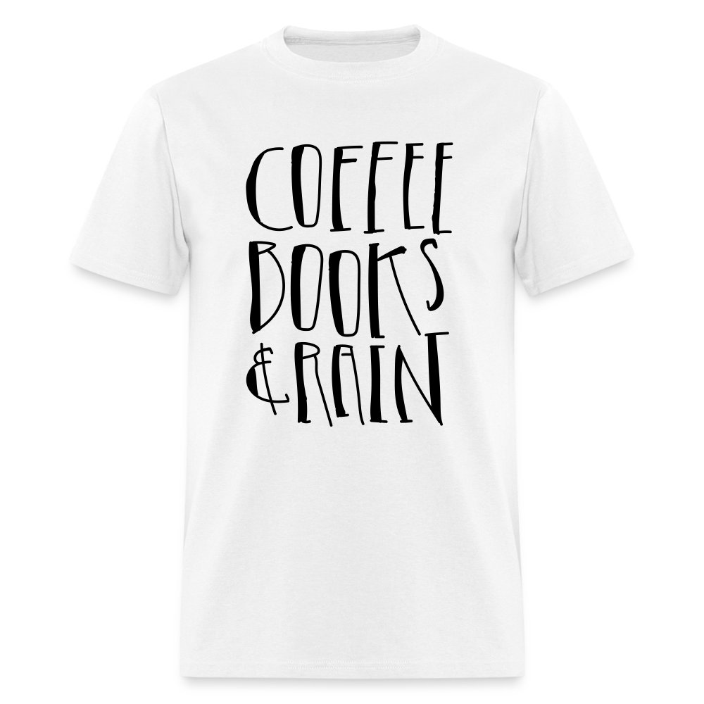 Unisex Coffee Print T Shirt - white