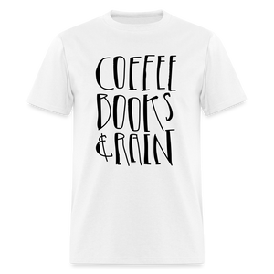 Unisex Coffee Print T Shirt - white