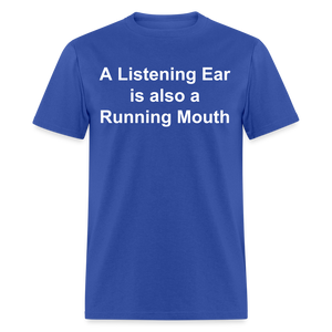 Unisex Classic Custom Running Mouth T Shirt - royal blue