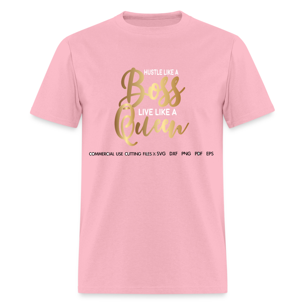 Women's Classic Boss Queen Print T Shirt - pink