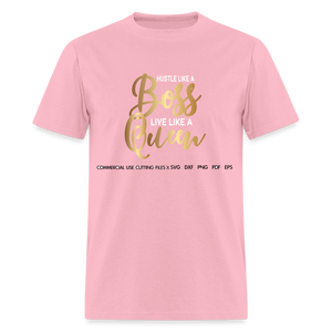 Women's Classic Boss Queen Print T Shirt - pink