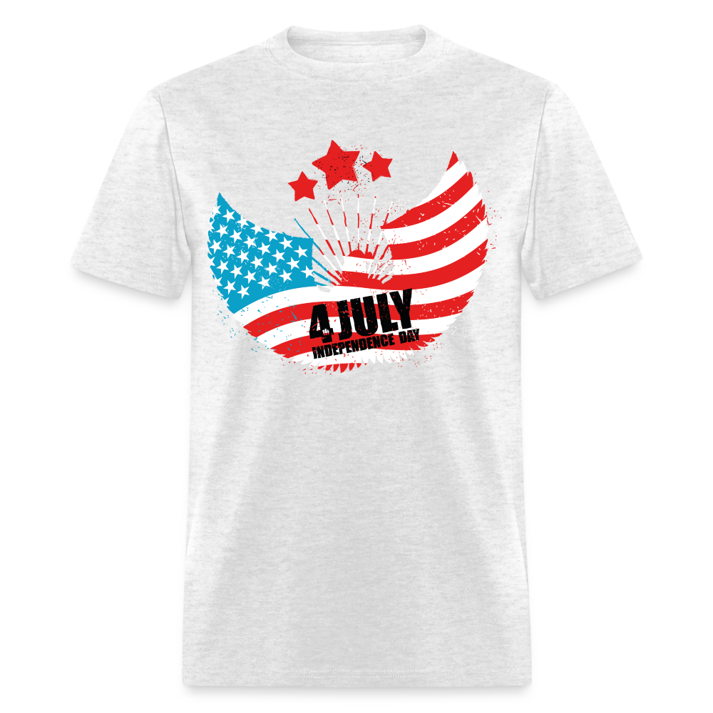 Unisex 4th Of July Print T Shirt - light heather gray