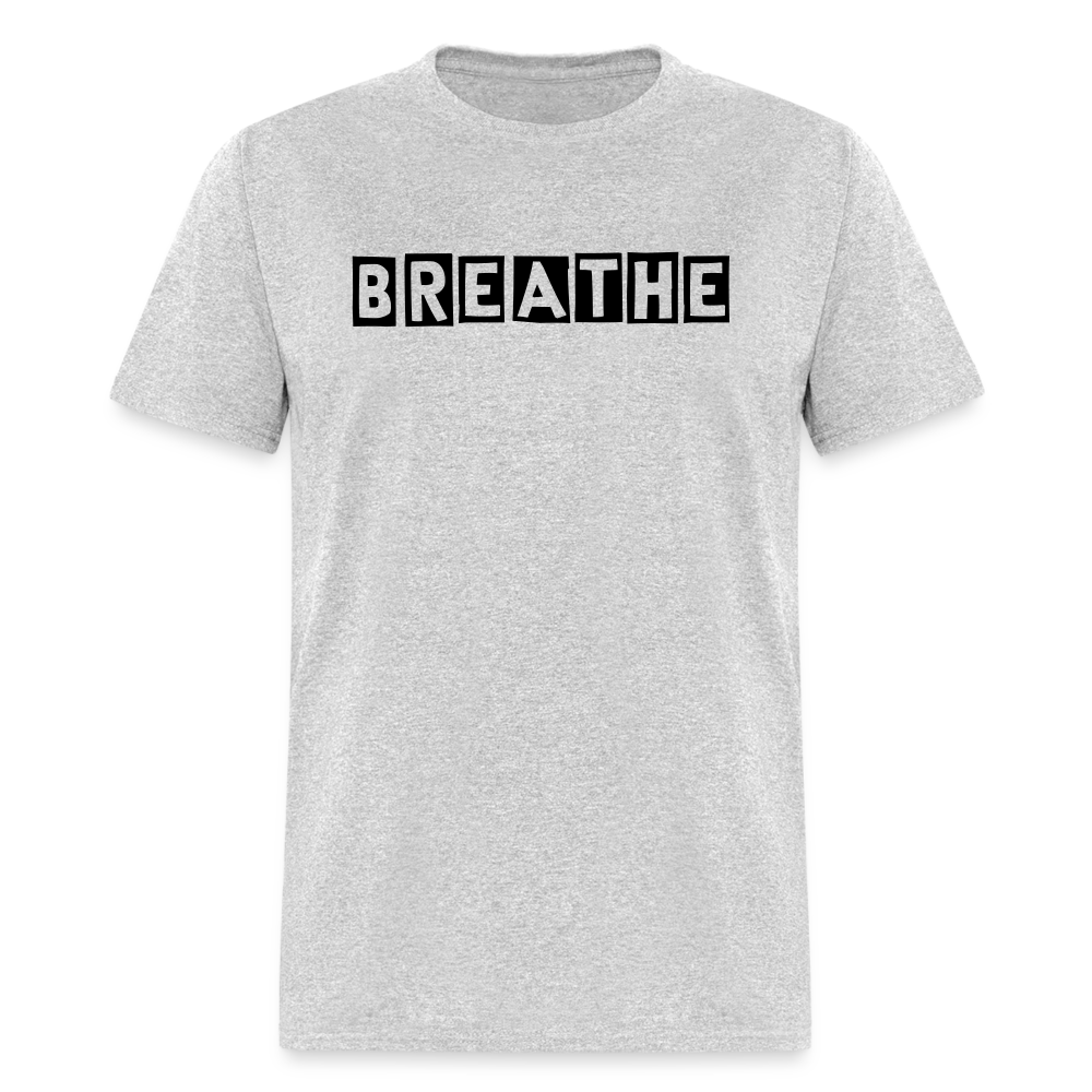 Unisex Breathe Print T Shirt - heather gray