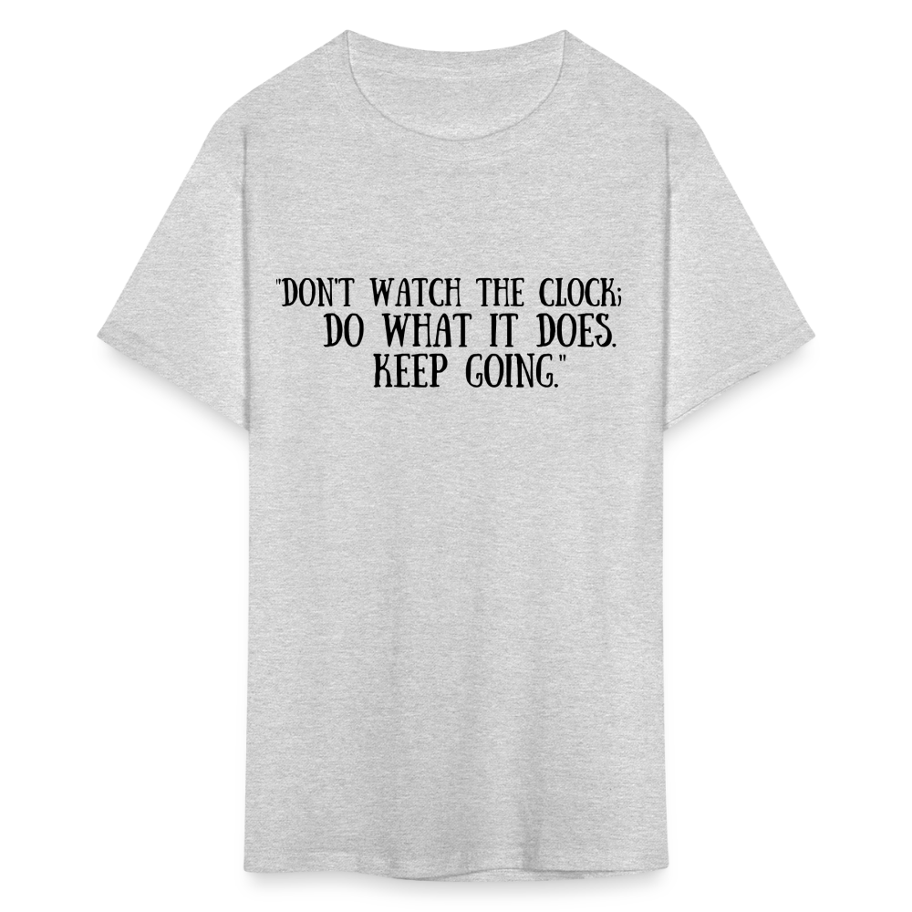 Unisex Classic  Watch the Clock Print T Shirt - heather gray