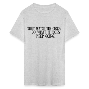 Unisex Classic  Watch the Clock Print T Shirt - heather gray