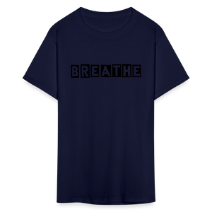 Unisex Breathe Print T Shirt - navy