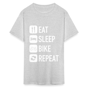 Unisex Classic Custom Sleep Repeat T Shirt - heather gray