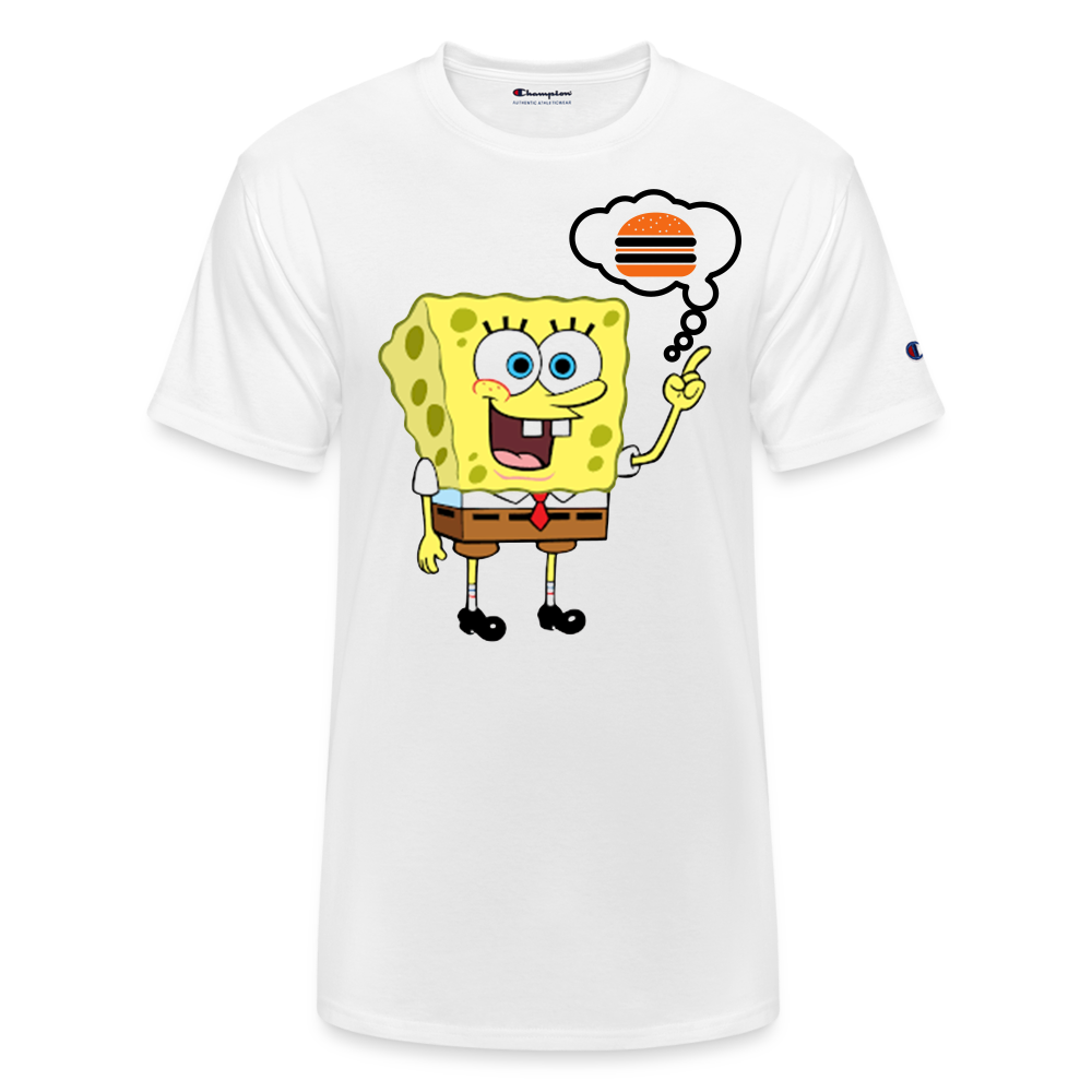 Unisex Champion SpongeBob Print T Shirt - white