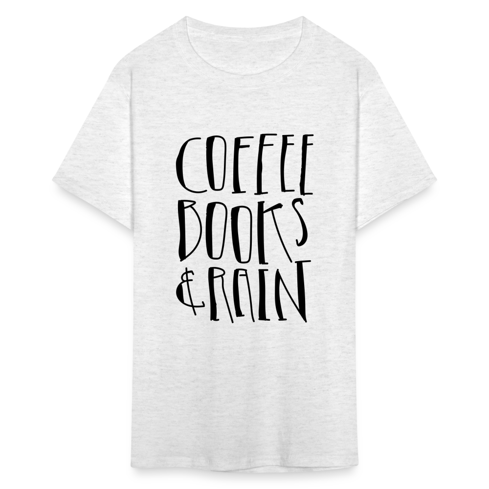 Unisex Coffee Print T Shirt - light heather gray