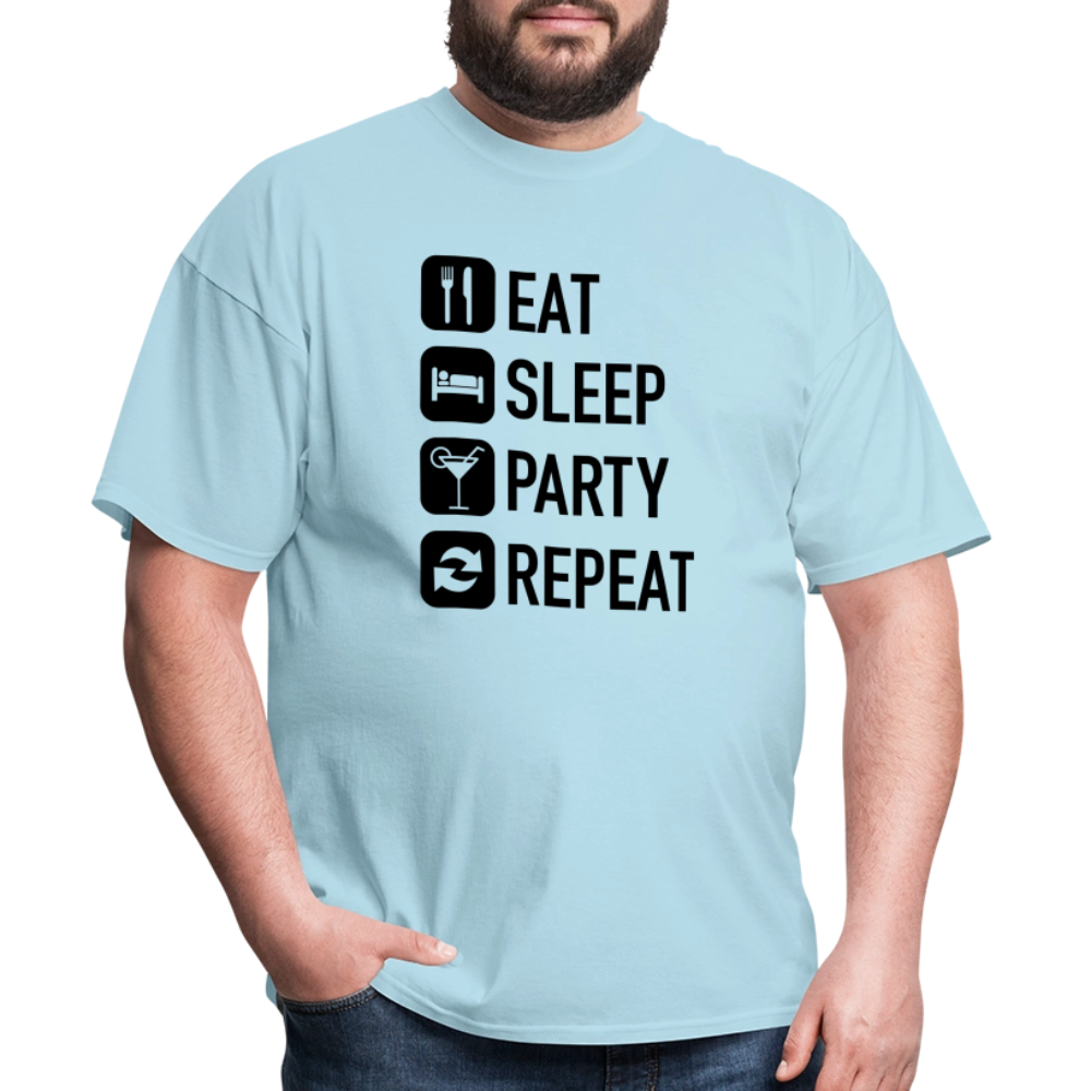 Unisex Classic Custom Party Repeat T Shirt - powder blue