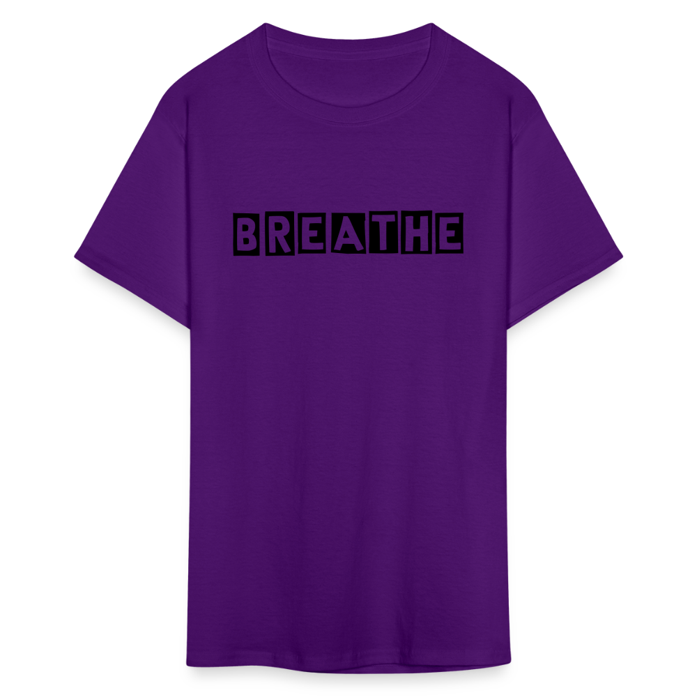 Unisex Breathe Print T Shirt - purple