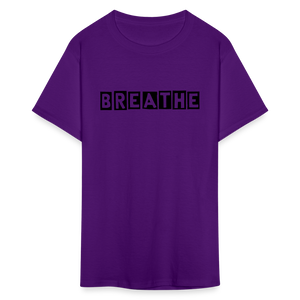 Unisex Breathe Print T Shirt - purple