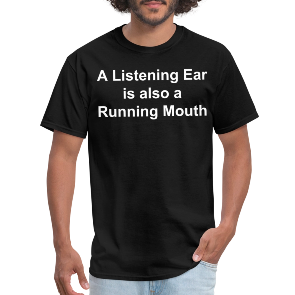 Unisex Classic Custom Running Mouth T Shirt - black