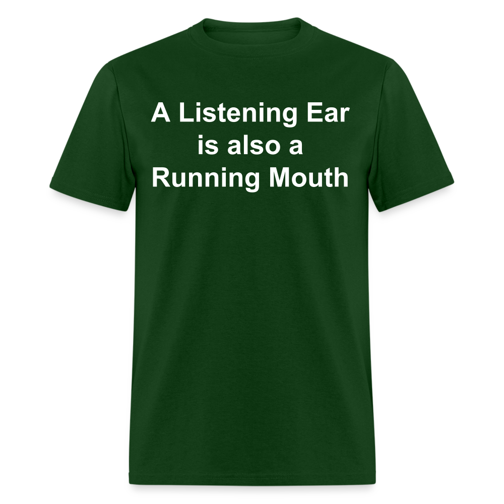 Unisex Classic Custom Running Mouth T Shirt - forest green