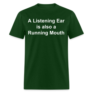 Unisex Classic Custom Running Mouth T Shirt - forest green