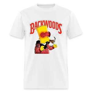 Unisex Backwoods Bart Print T Shirt - white