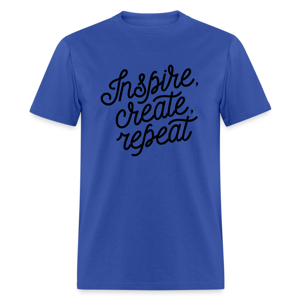 Unisex Classic Inspire Print T Shirt - royal blue