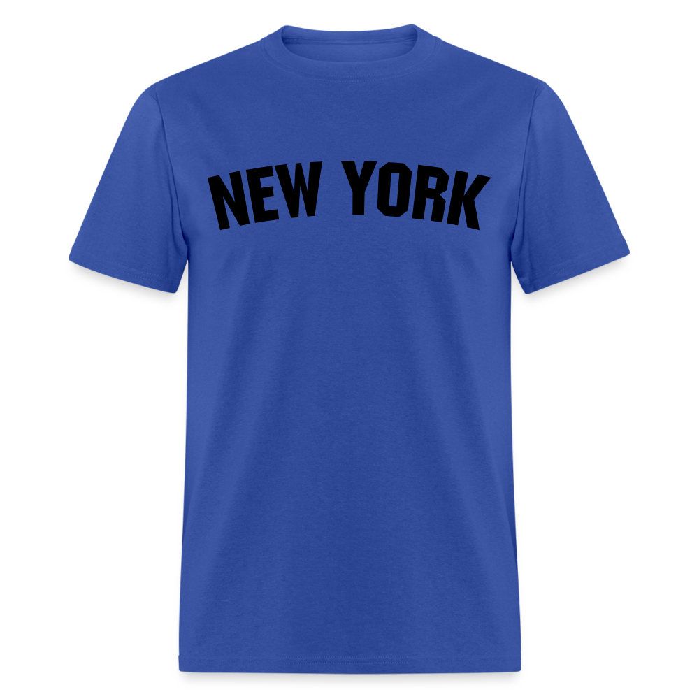 Unisex New York Print T Shirt - royal blue