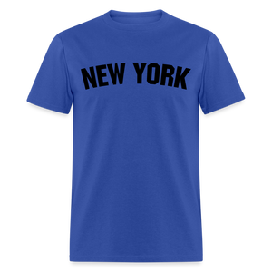 Unisex New York Print T Shirt - royal blue