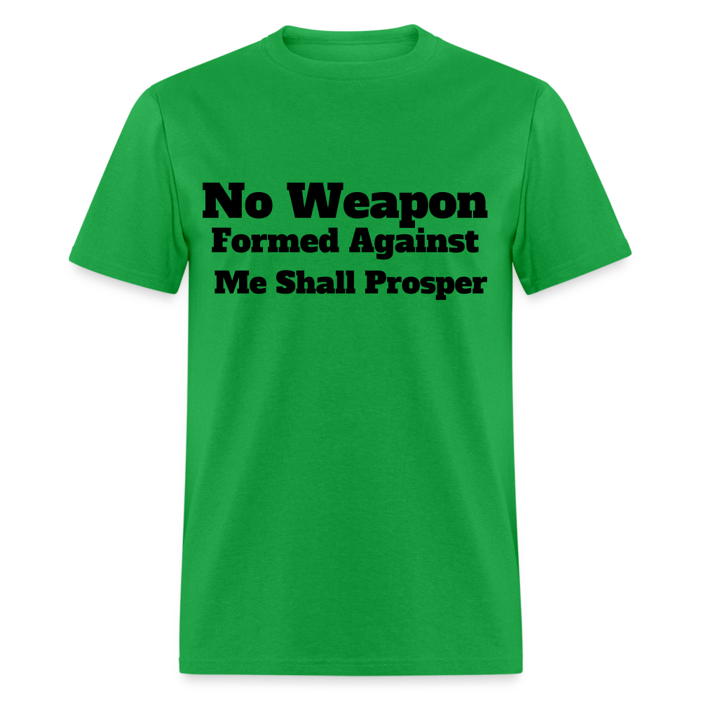 Adult Unisex  No Weapon Print T Shirt - bright green