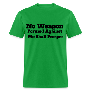 Adult Unisex  No Weapon Print T Shirt - bright green