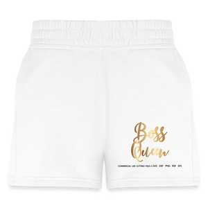 Women's Jogger Boss Queen Print Shorts - white