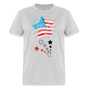 Unisex Independence Day Print T Shirt - heather gray