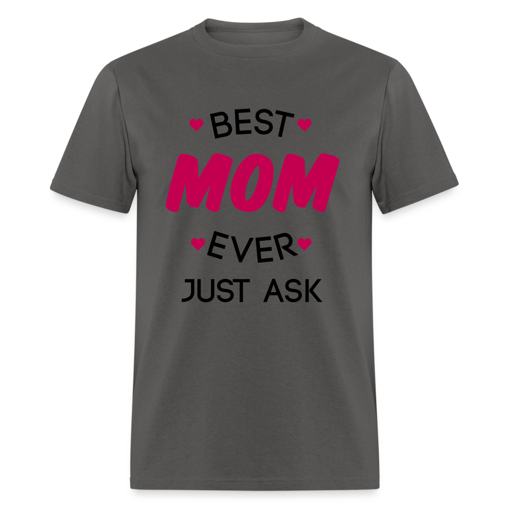 Women's Best Mom Ever Print T Shirt - charcoal