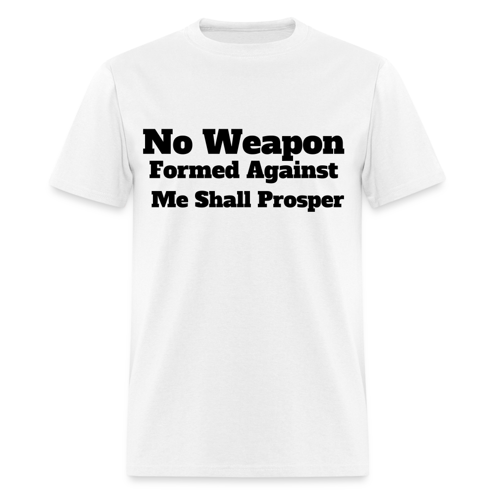 Adult Unisex  No Weapon Print T Shirt - white