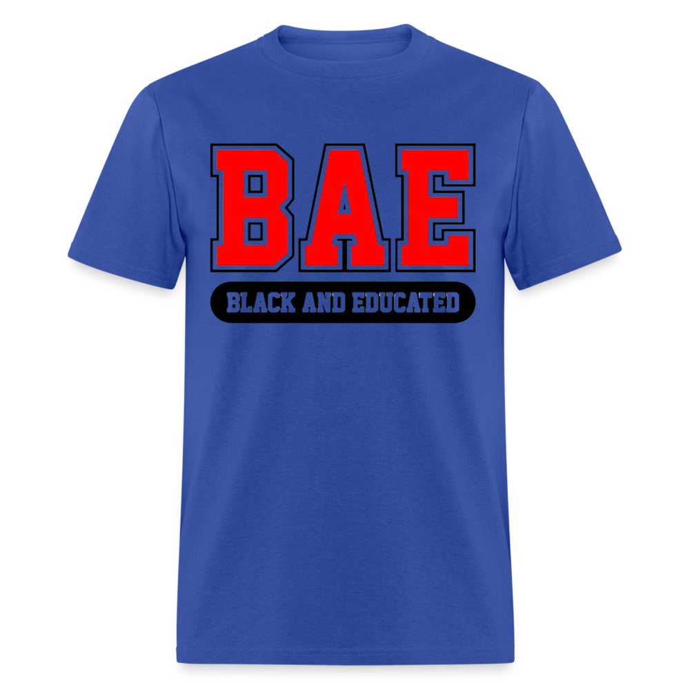 Unisex Classic Bae Print Fruit of The Loom T Shirt - royal blue