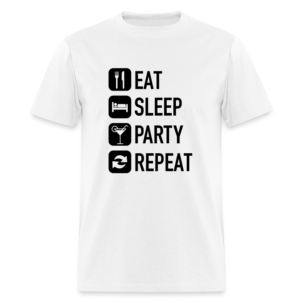 Unisex Classic Custom Party Repeat T Shirt - white