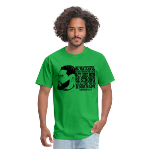 Men's Fruit of the Loom Classic Strong Print T Shirt - bright green