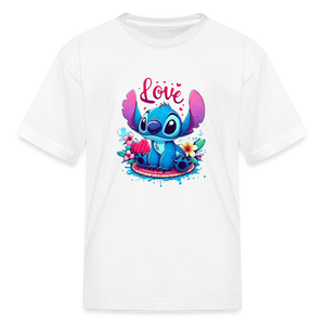 Kids Fruit of the Loom Stitch Print T Shirt - white