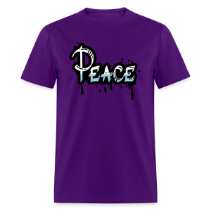 Unisex Peace Print T Shirt - purple