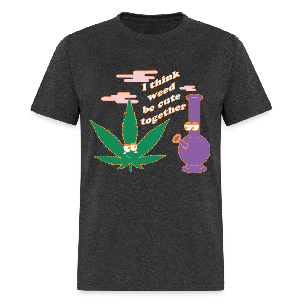 Unisex Classic Weed Print T Shirt - heather black