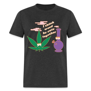 Unisex Classic Weed Print T Shirt - heather black