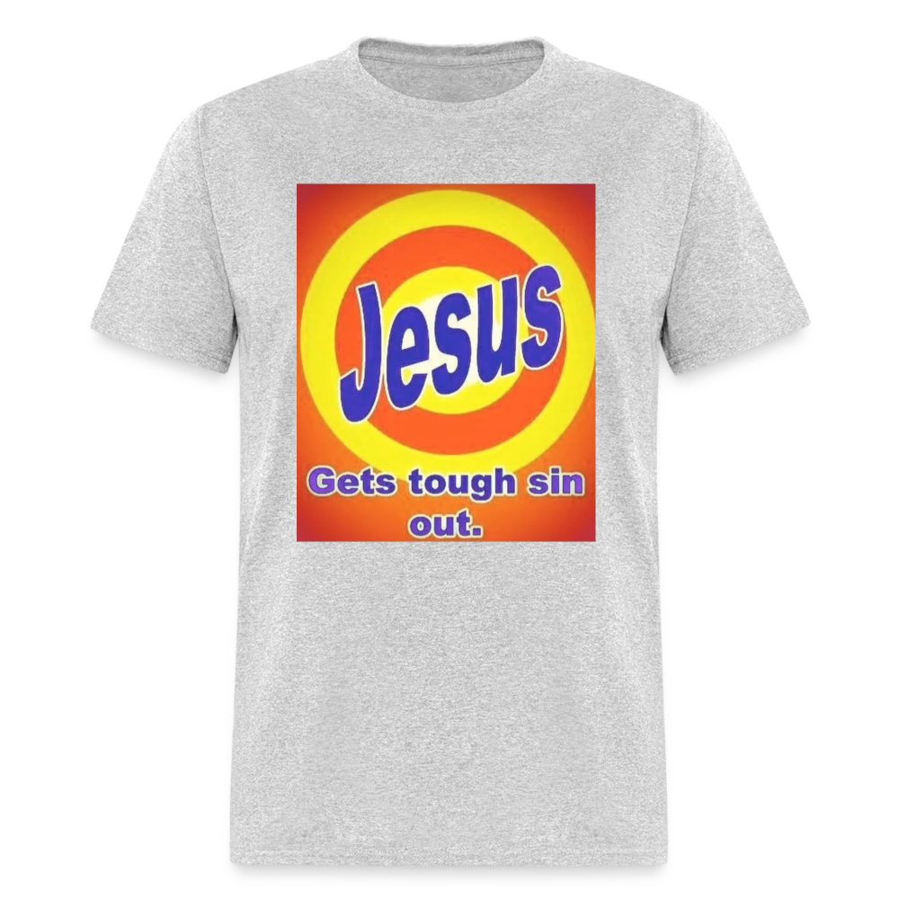 Unisex Classic Jesus Print T Shirt - heather gray