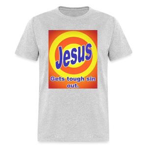 Unisex Classic Jesus Print T Shirt - heather gray