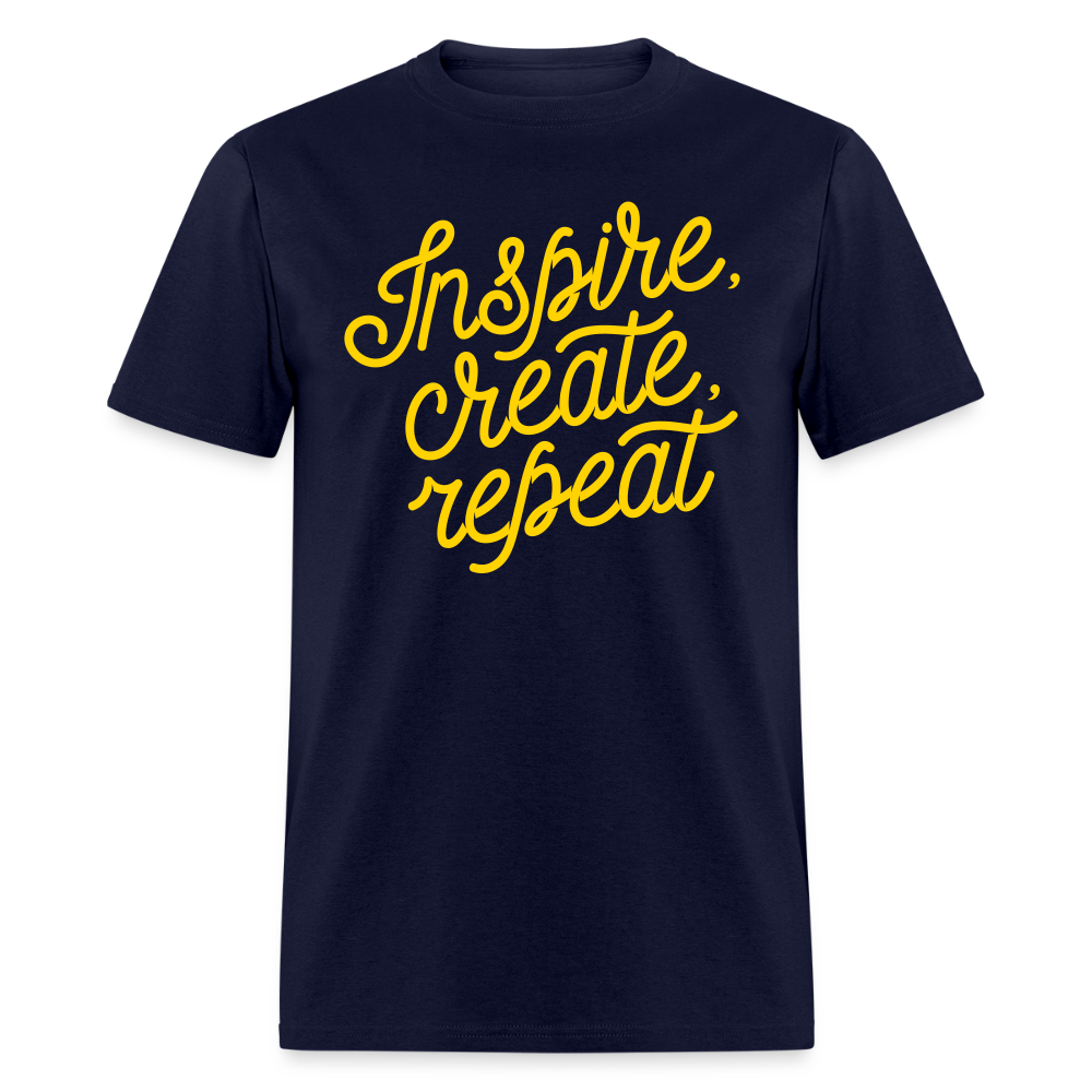 Unisex Custom Create Repeat T Shirt - navy