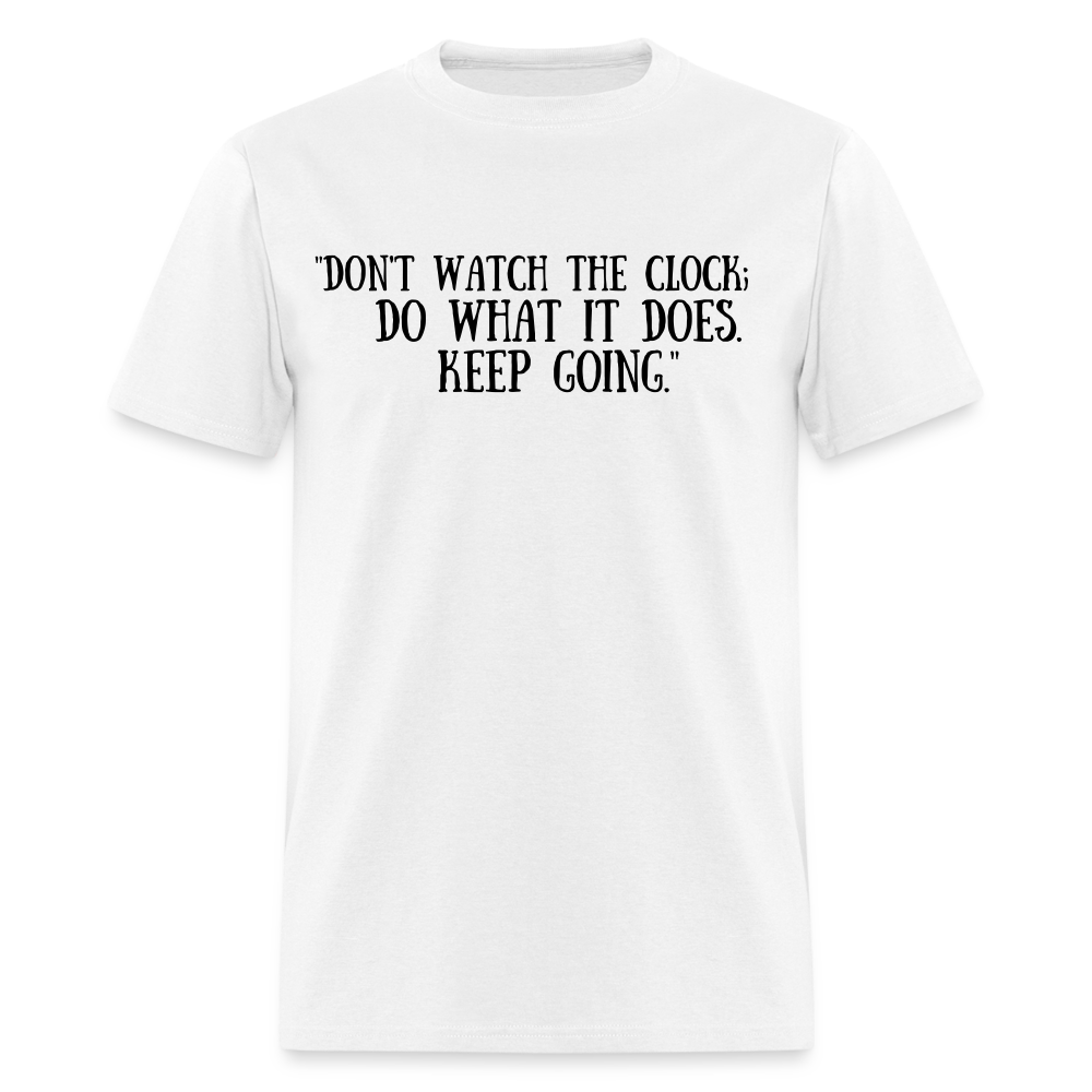 Unisex Classic  Watch the Clock Print T Shirt - white