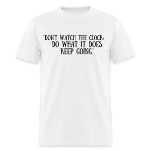 Unisex Classic  Watch the Clock Print T Shirt - white