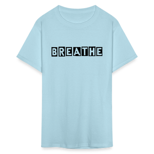 Unisex Breathe Print T Shirt - powder blue