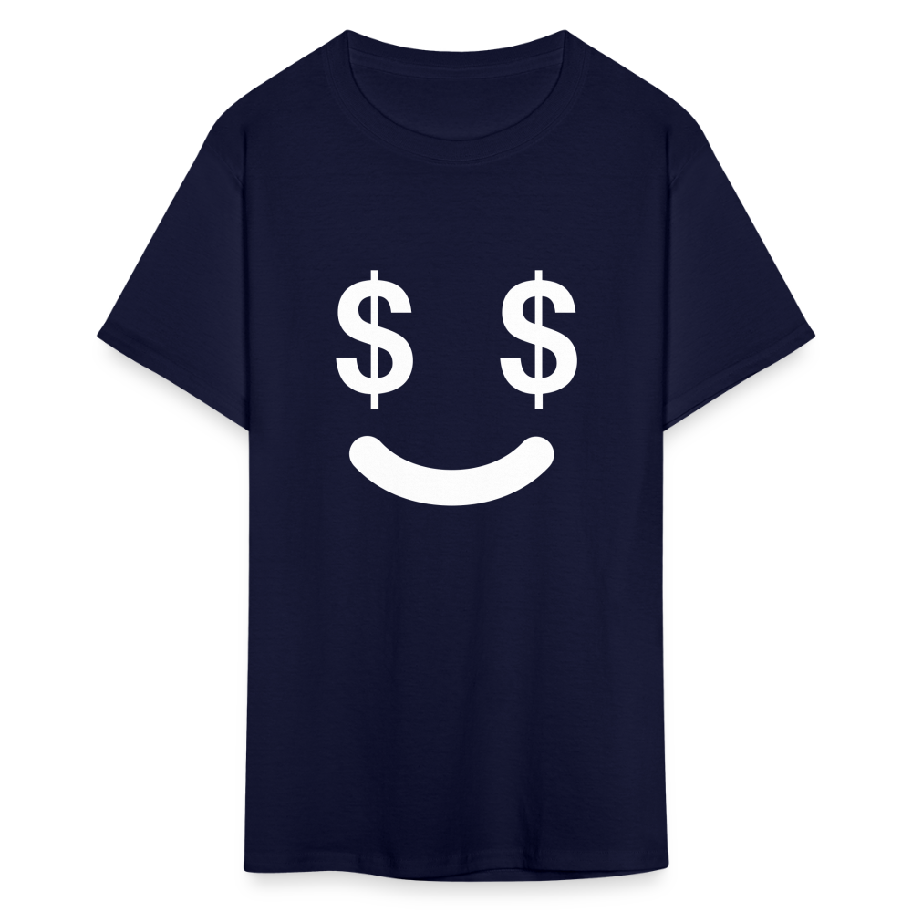 Unisex  Money Face Print T Shirt - navy