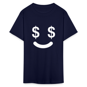 Unisex  Money Face Print T Shirt - navy