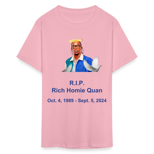 Unisex  RIP Rich Homie Quan Print T Shirt - pink