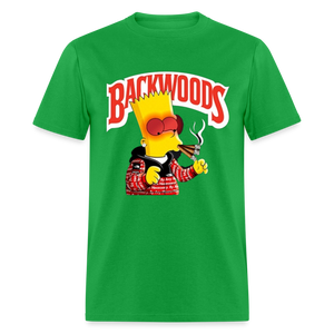 Unisex Backwoods Bart Print T Shirt - bright green