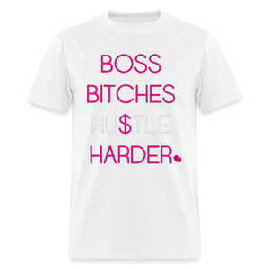 Women's Classic Boss Print T Shirt - white