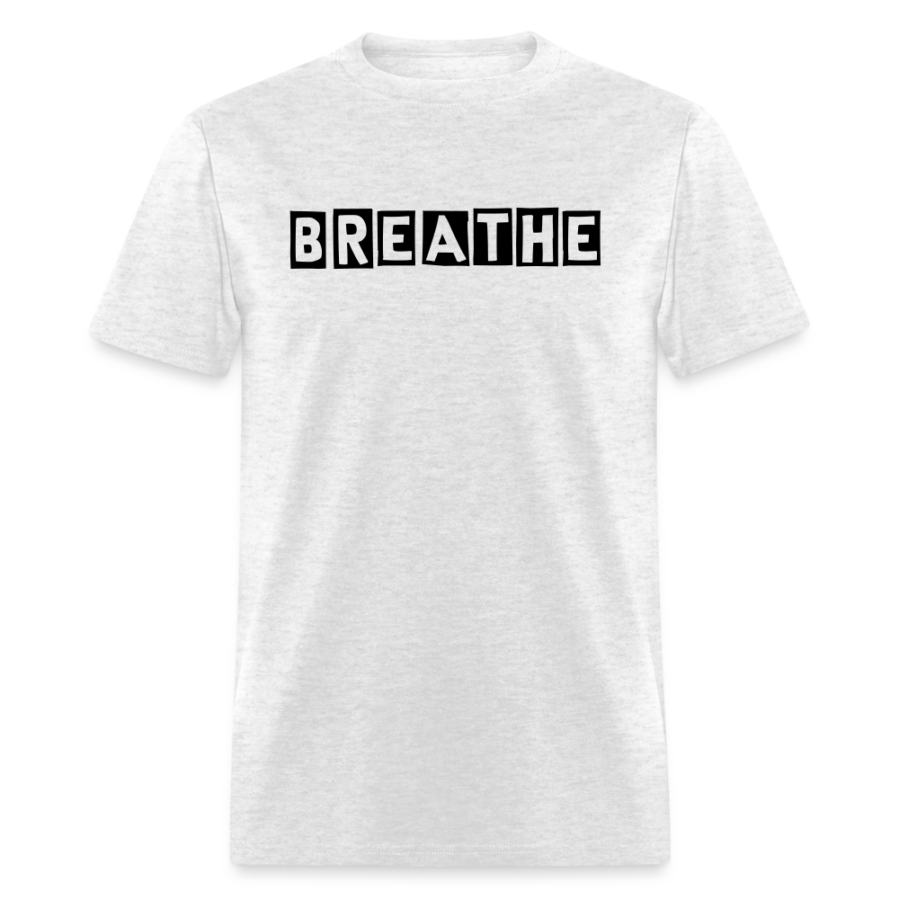 Unisex Breathe Print T Shirt - light heather gray