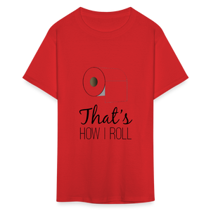 Unisex Fruit of the Loom Classic Print T Shirt - red