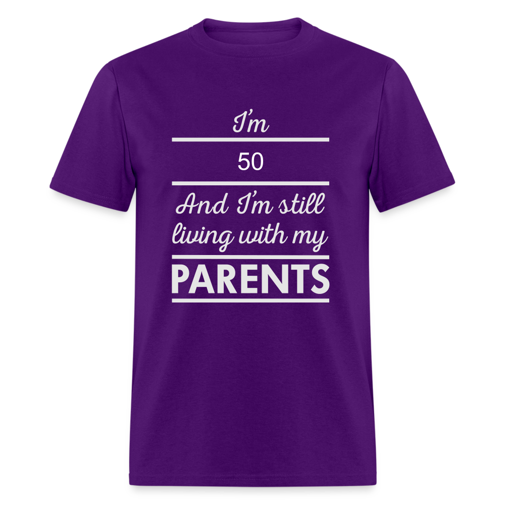 Unisex Classic 50 Print T Shirt - purple